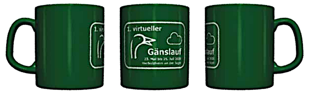 Gänslaufbecher 1. virtueller Gänslauf logo
